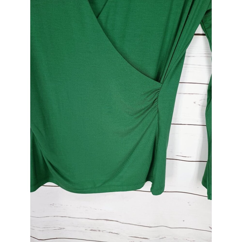 Chico's Green Wrap Blouse - Picture 4 of 7